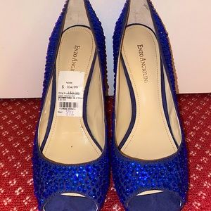 Enzo Angiolini electric blue stilettos